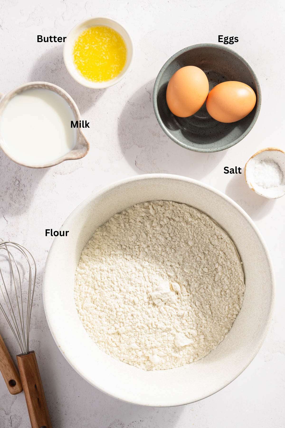 ingredients for Pierogi dough