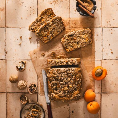 sliced apricot bread