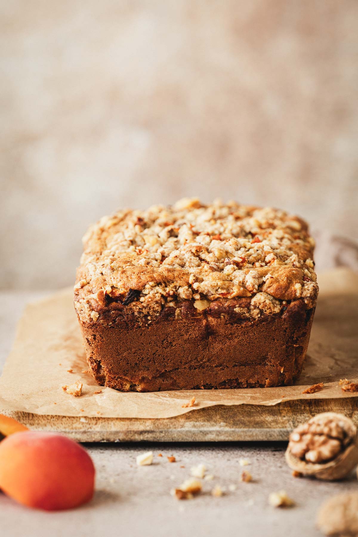 front view of a apricot bread