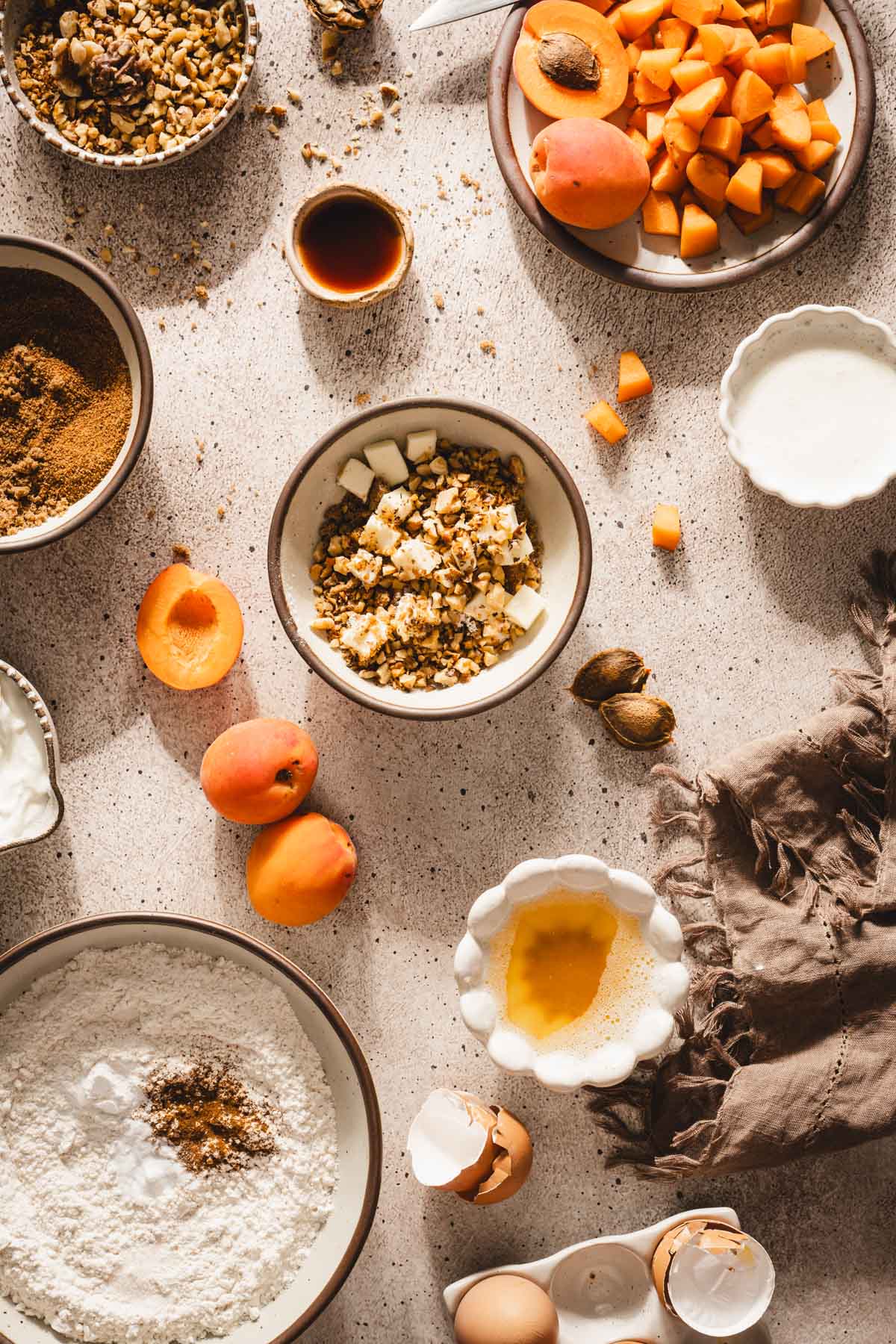 bowl with ing to make the crumble
