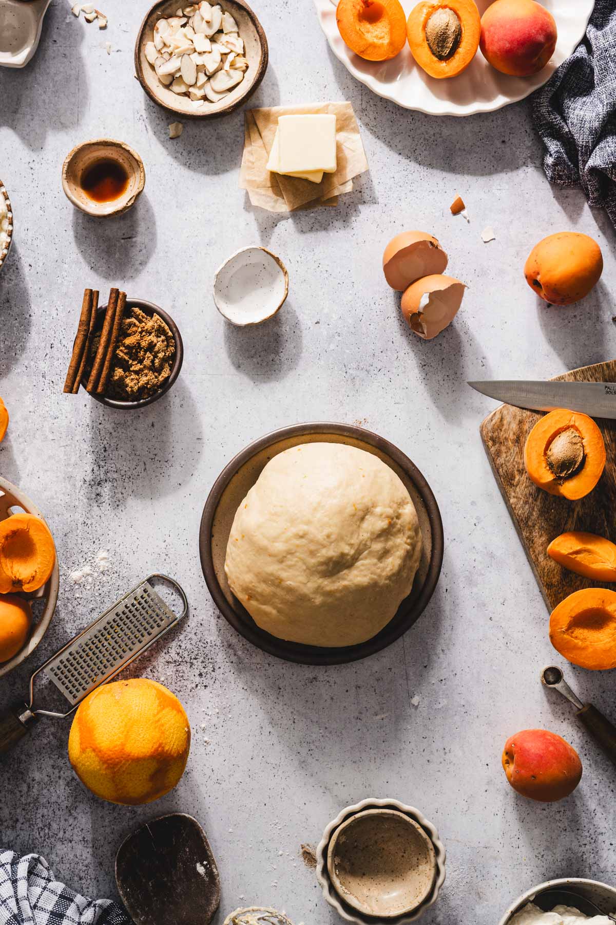 formed dough on a small plate