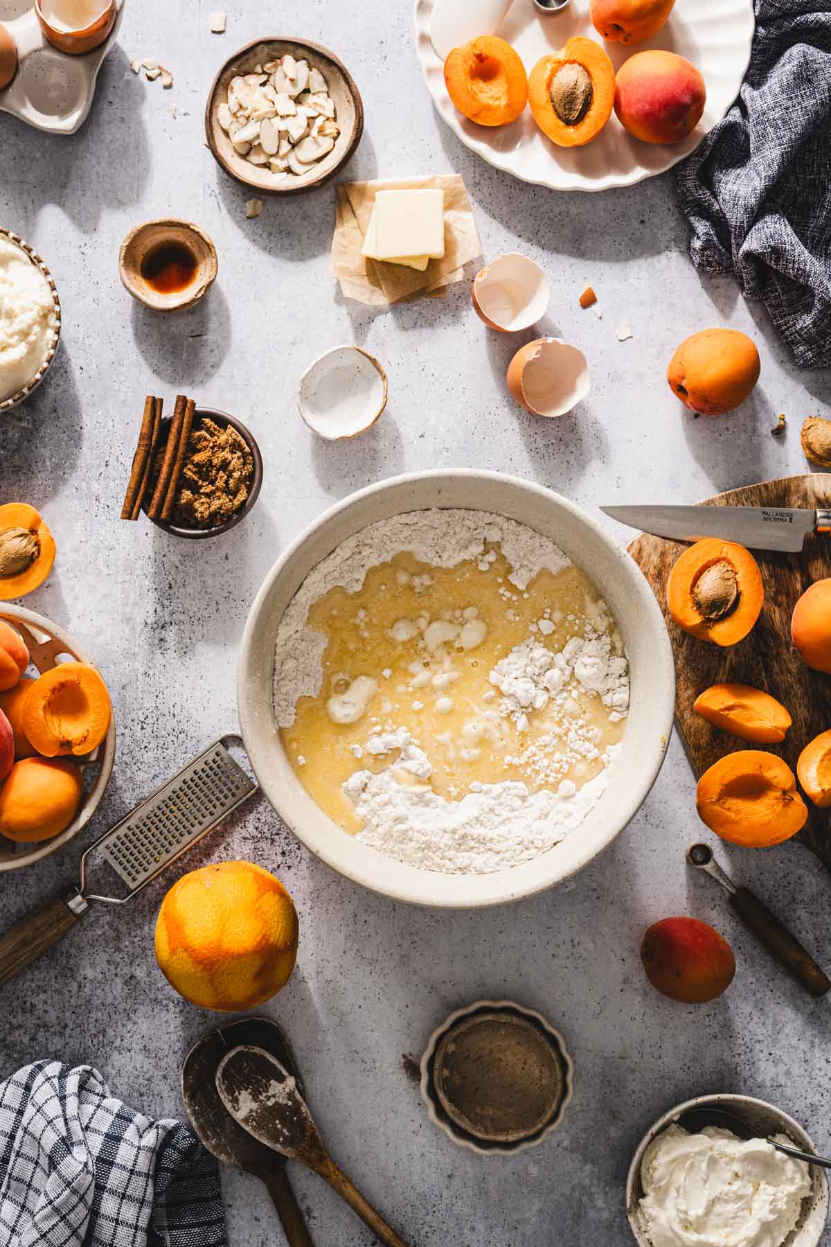 wet and dry ing in a large bowl
