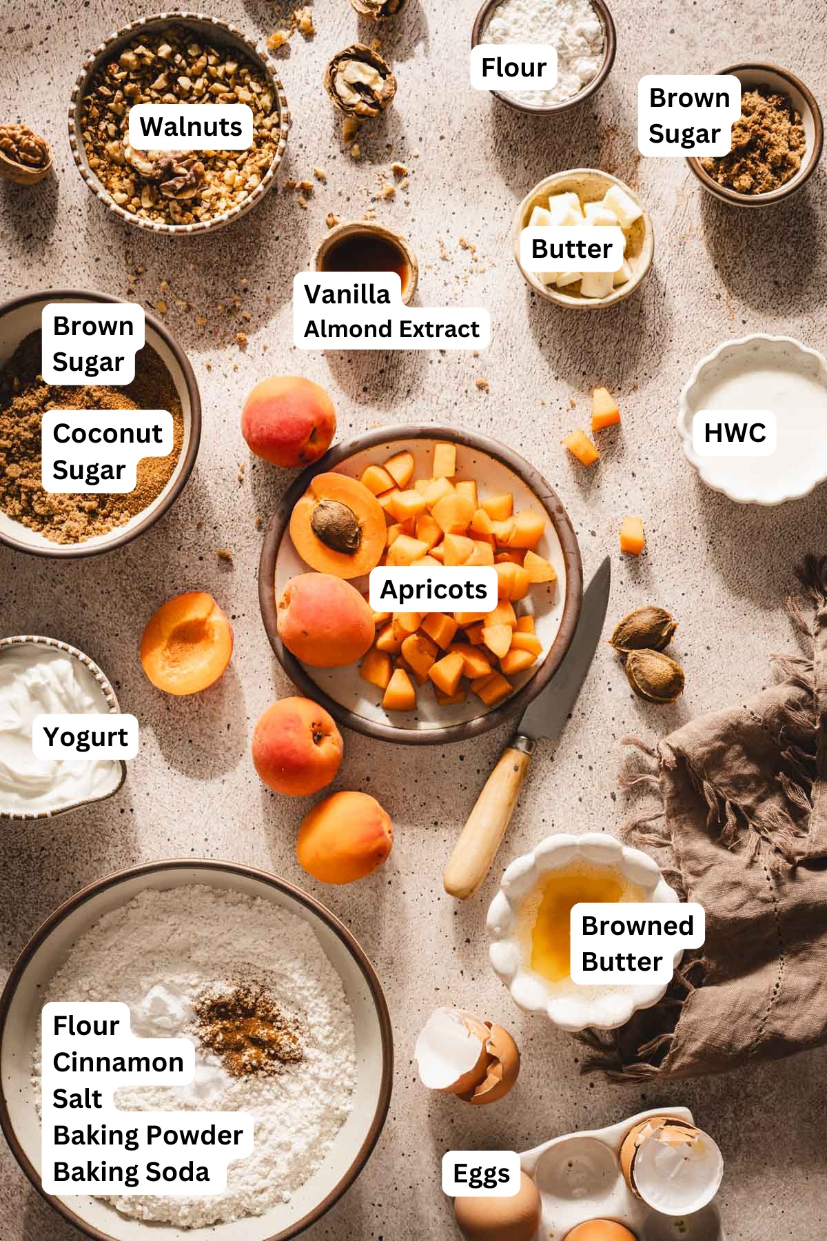 ing to make Apricot Bread with name tags