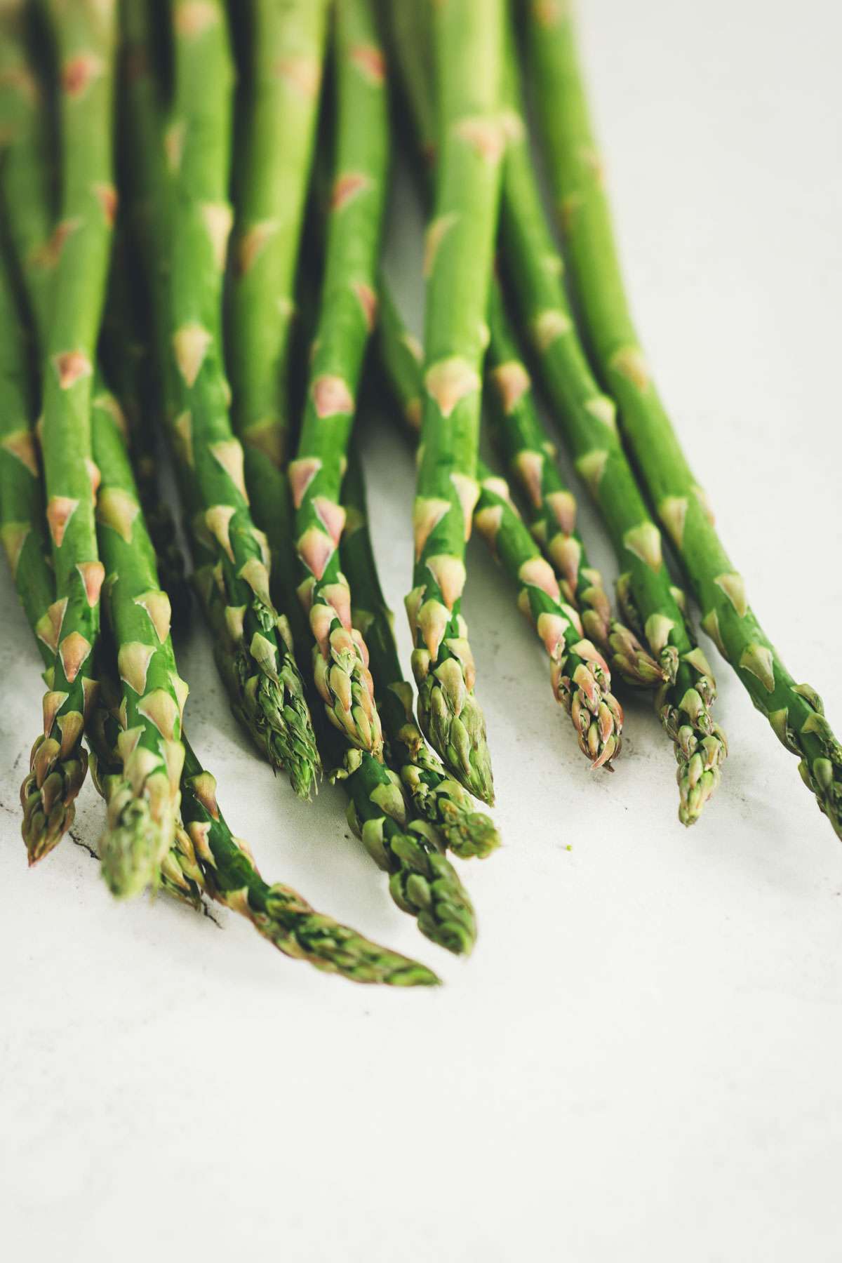 raw asparagus , close up