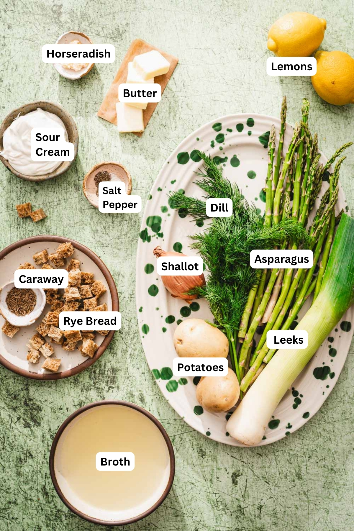 ing to make asaparagus soup with name tags