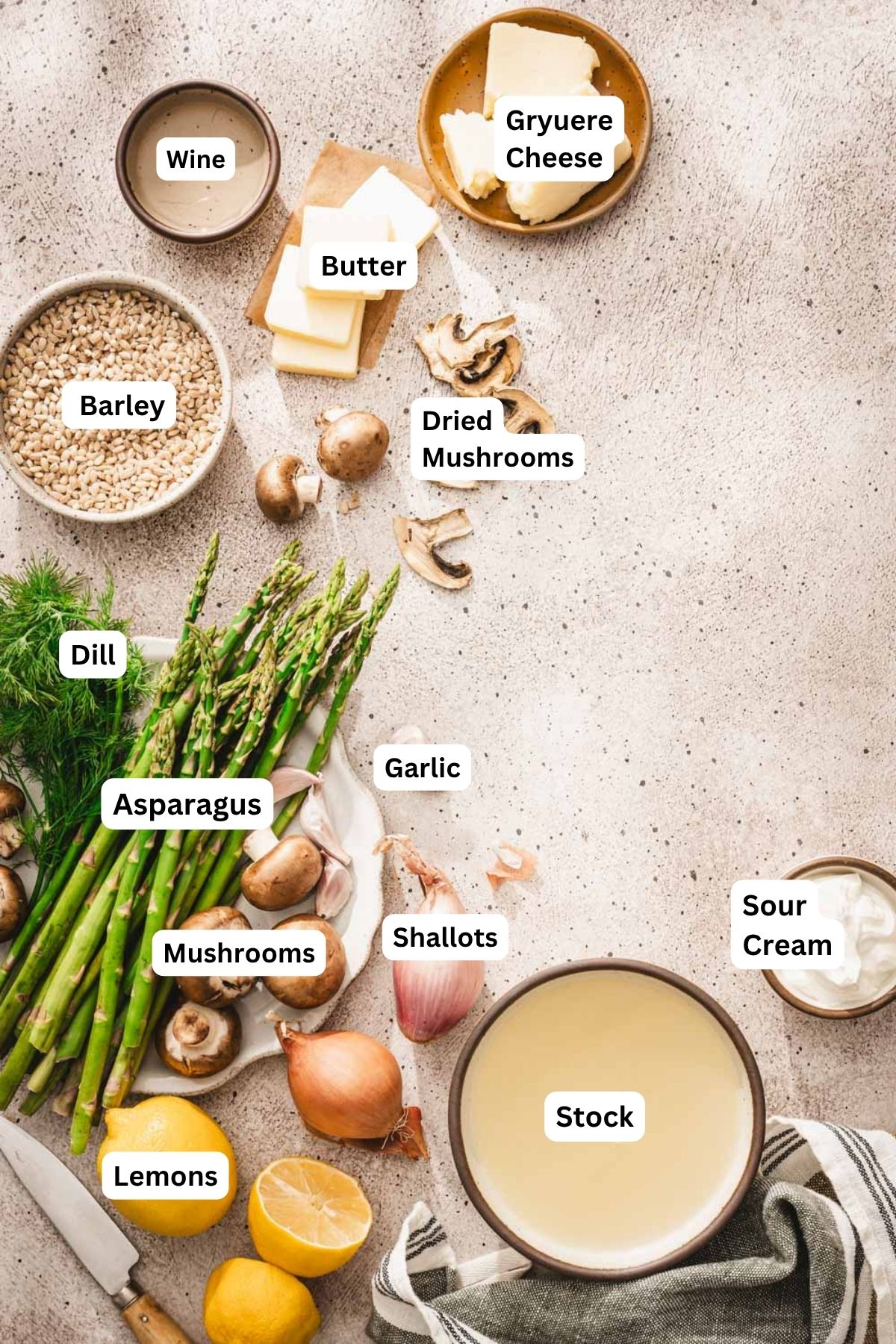 ingredients to mar asparagus risotto
