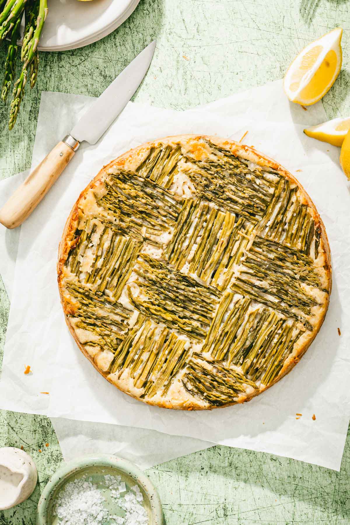 baked upside down cake on aparchemnt paper