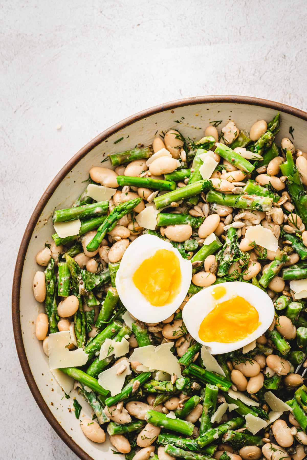 close up of the bowl with salad