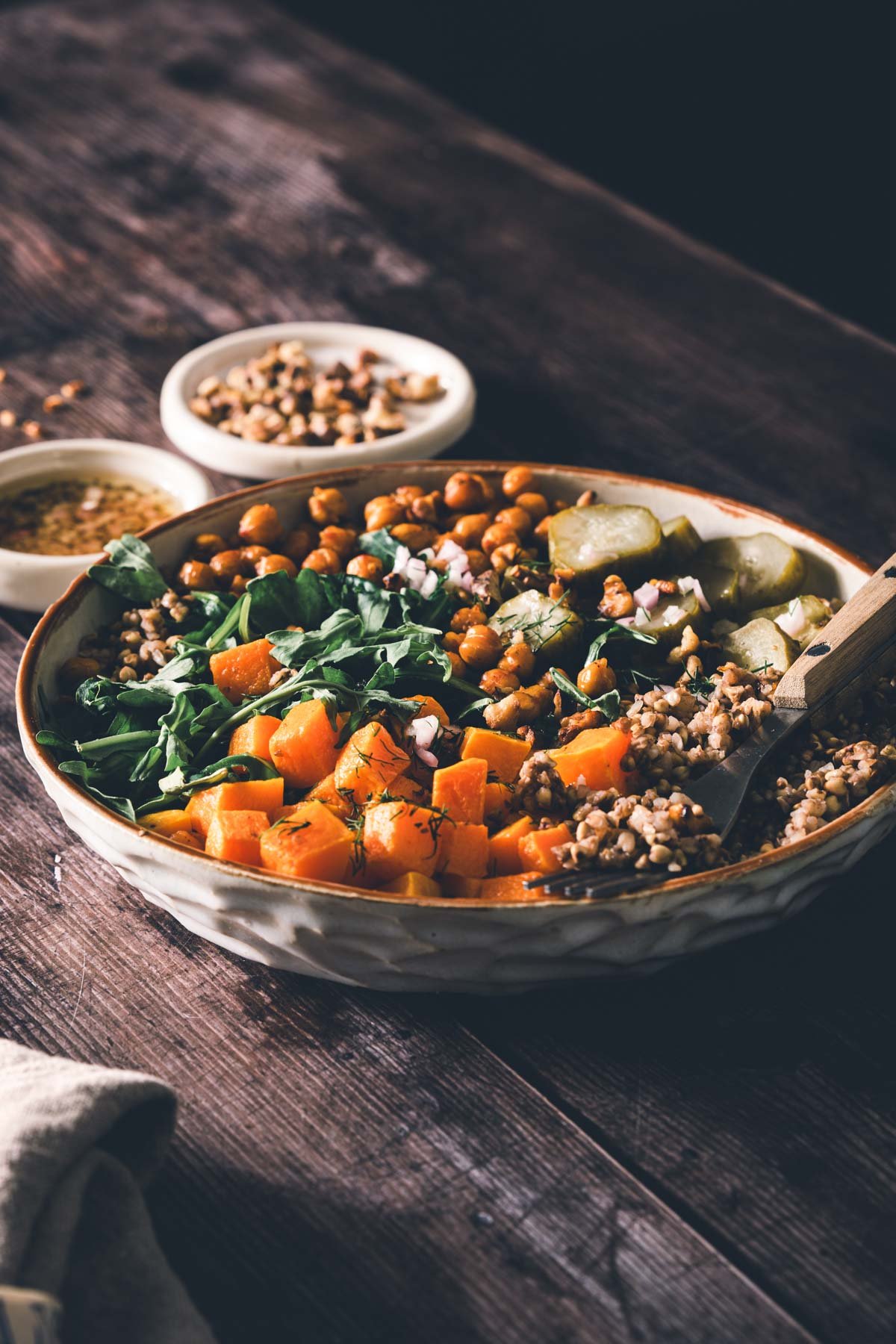 side view of buckwheat squash bowl