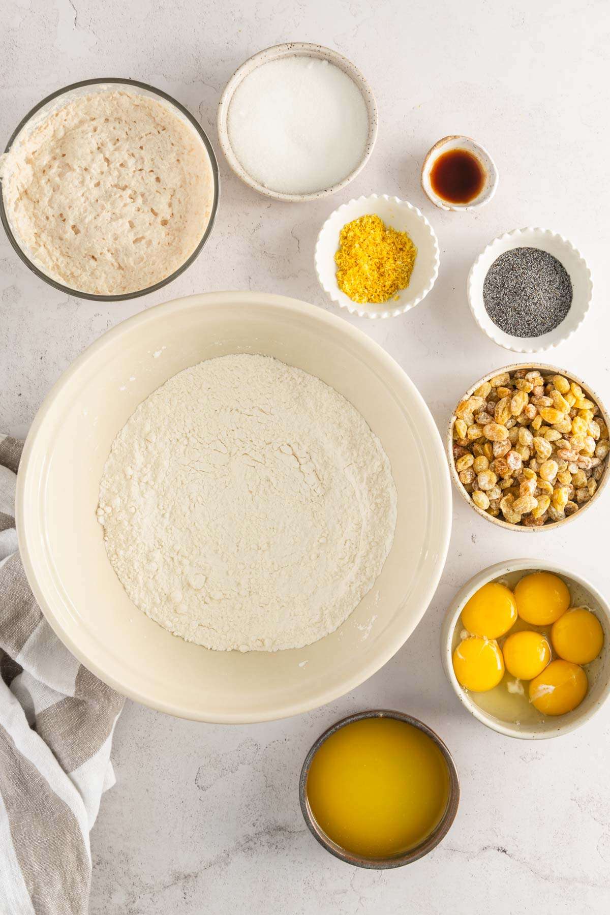 all ingredients for the babka