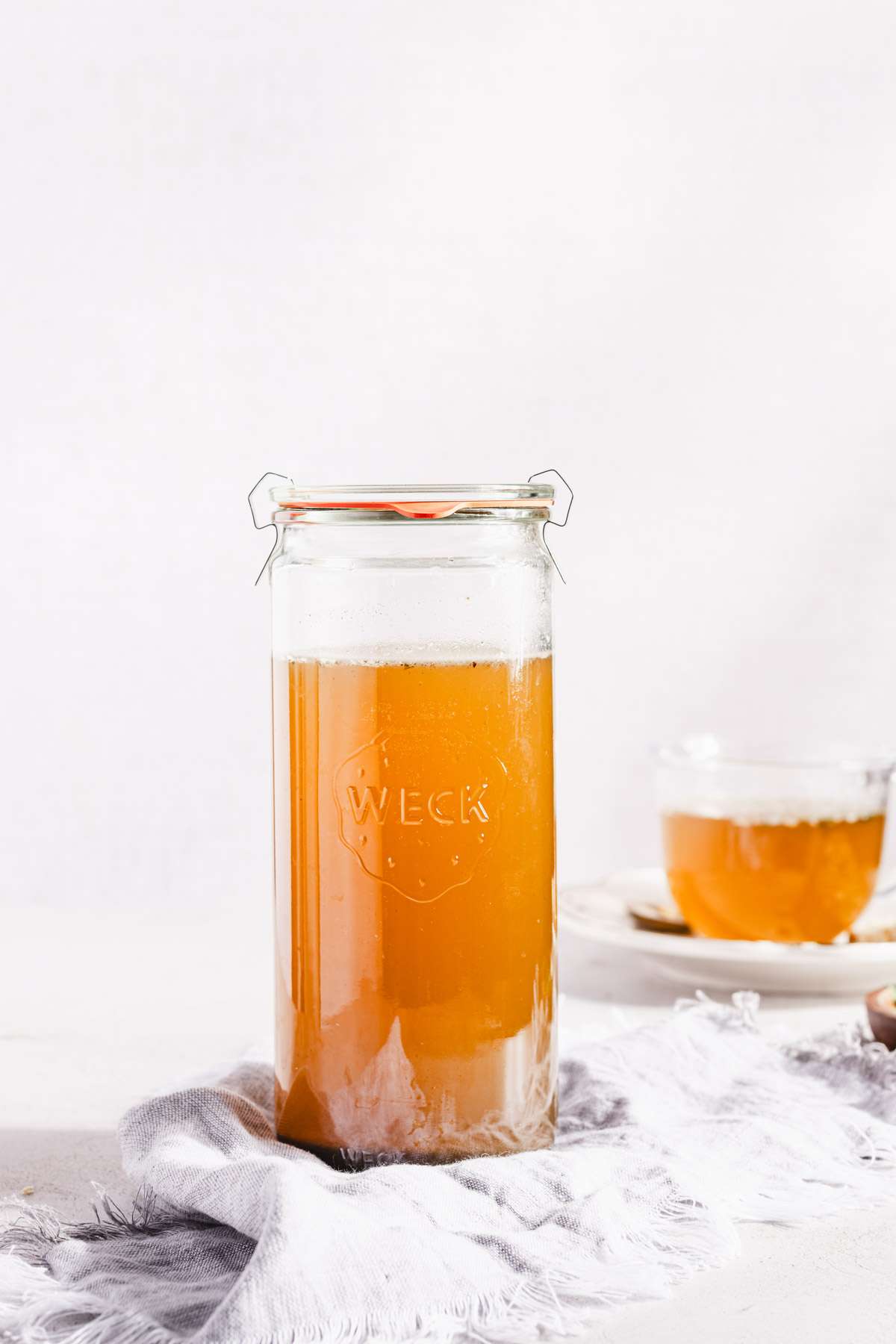 beef broth in a weck jar