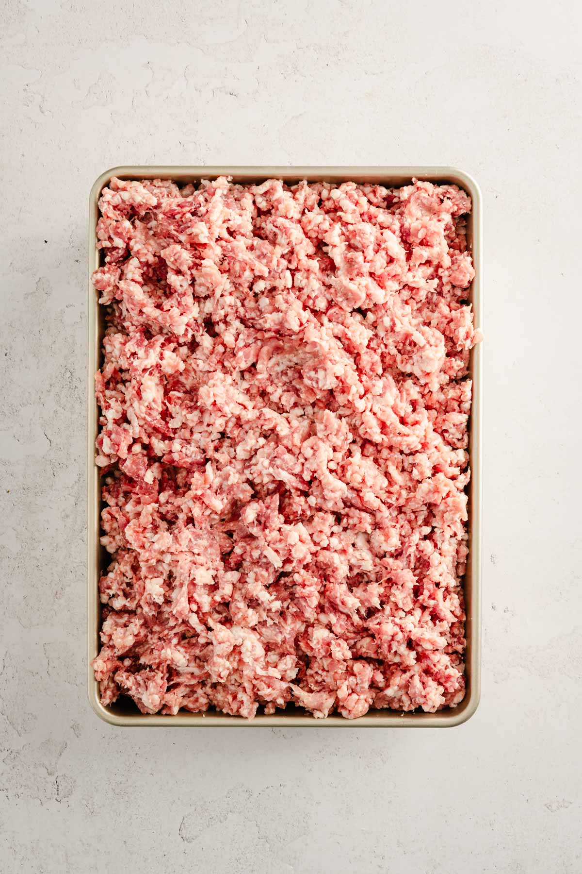 tray with ground meat