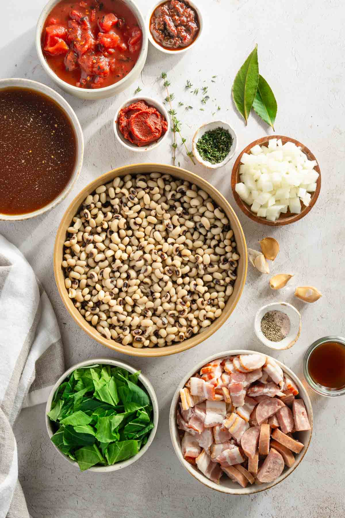 ingredients for black-eyed pea stew