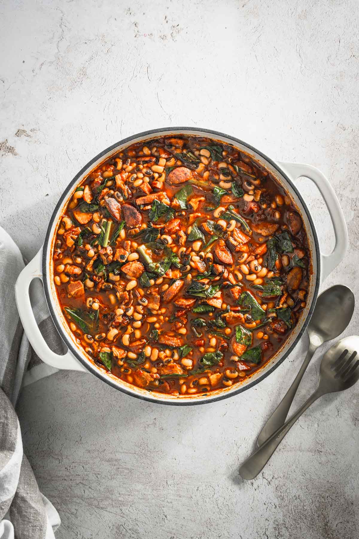 black-eyed pea stew in a pot