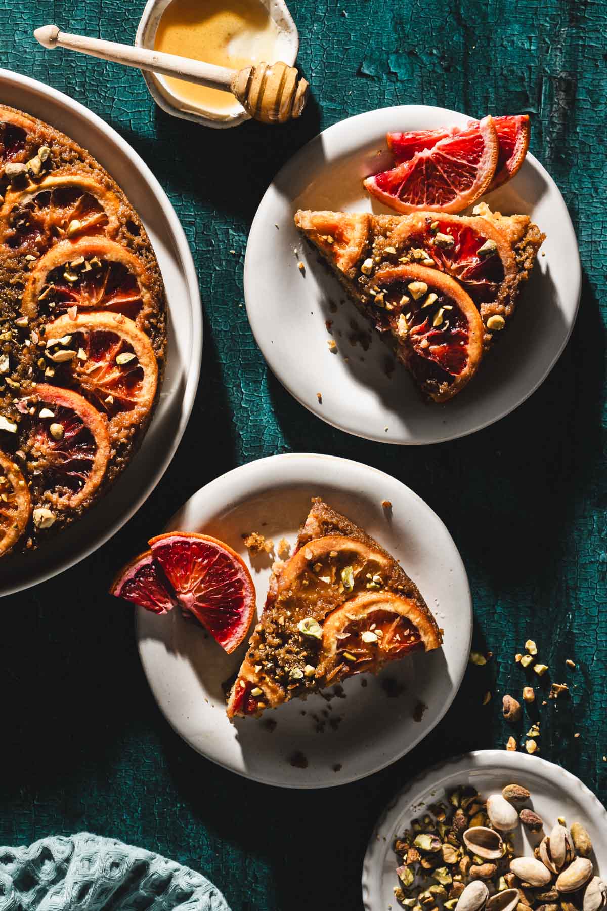 close up of sliced cake