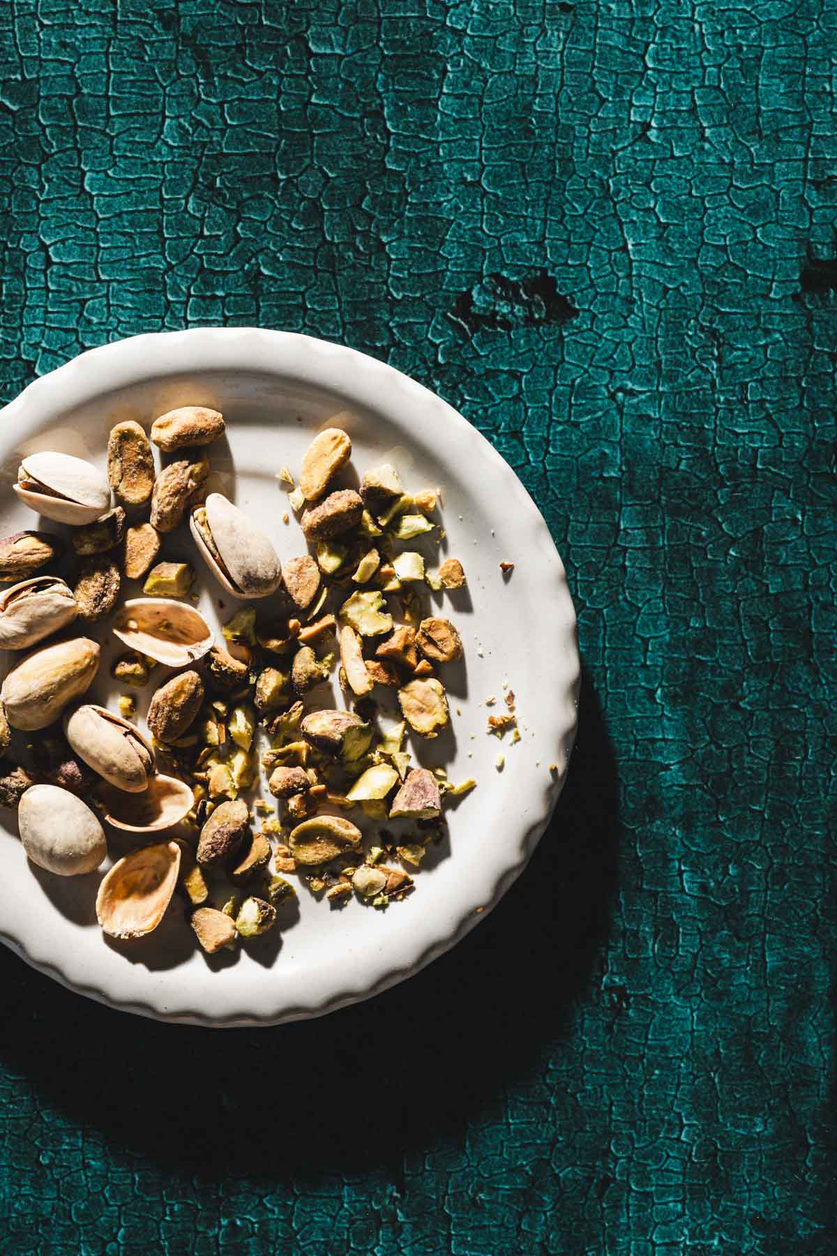 pistachios on a small plate