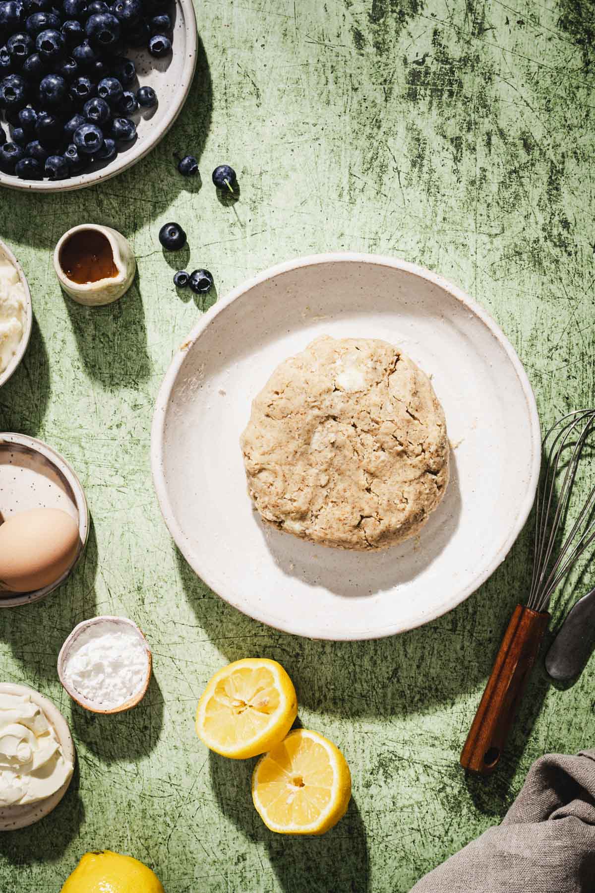bowl with formed dough