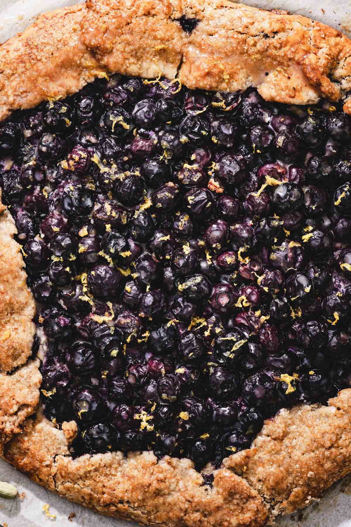close up of baked galette