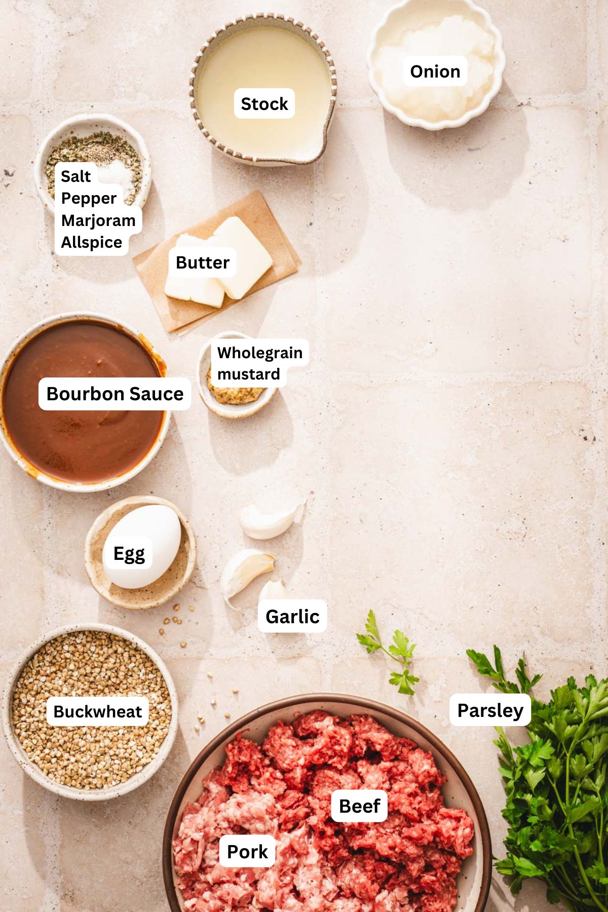 ing to make bourbon meatballs wiht name tags