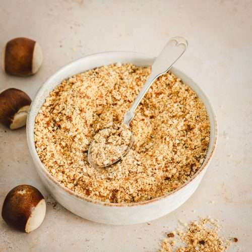 pretzel breadcrumbs in a bowl