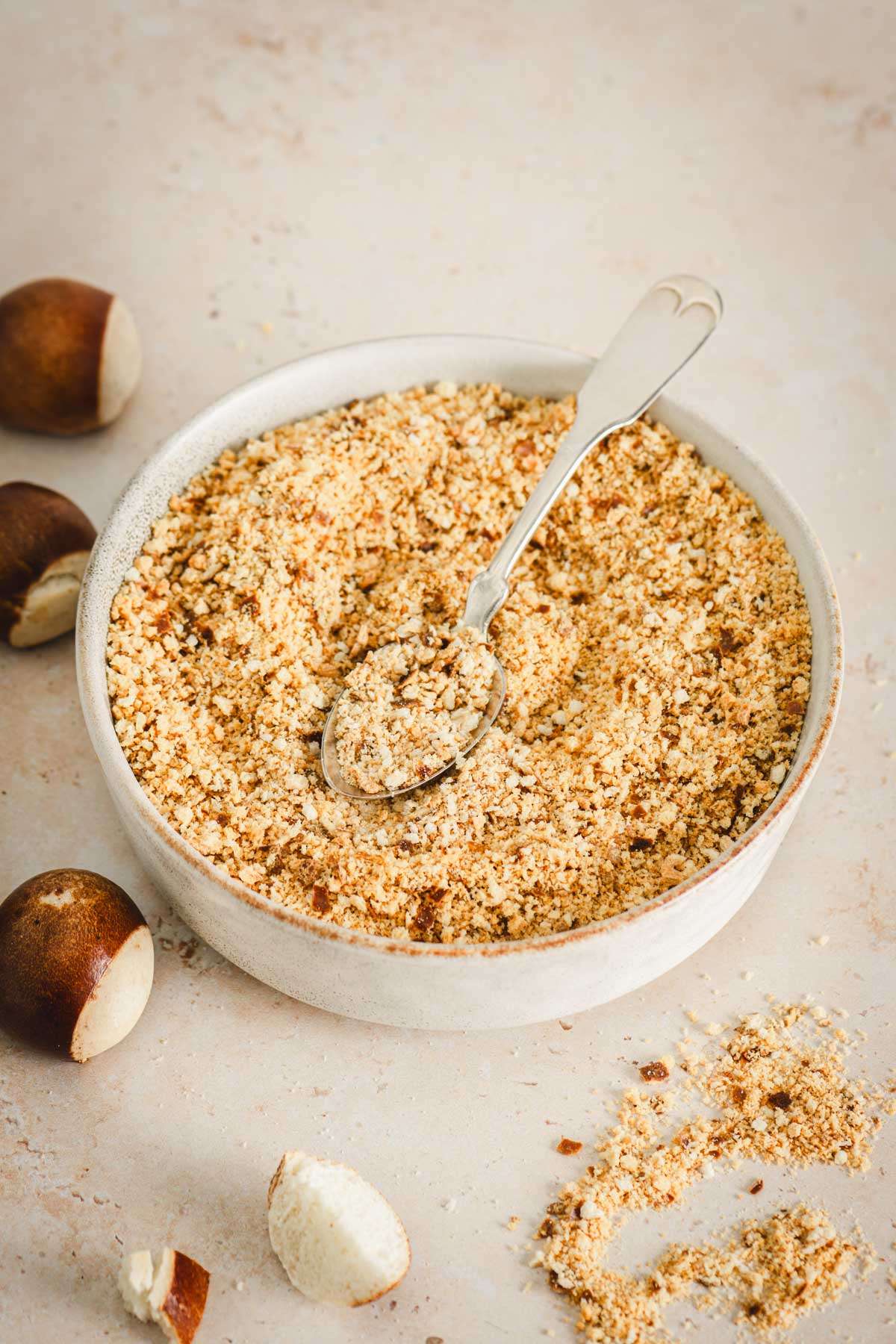 Breadcrumbs in a bowl