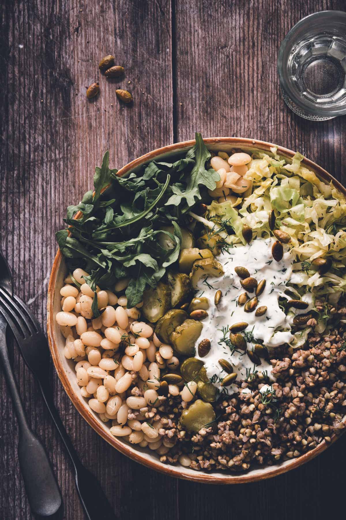close up of a buckwheat bowl