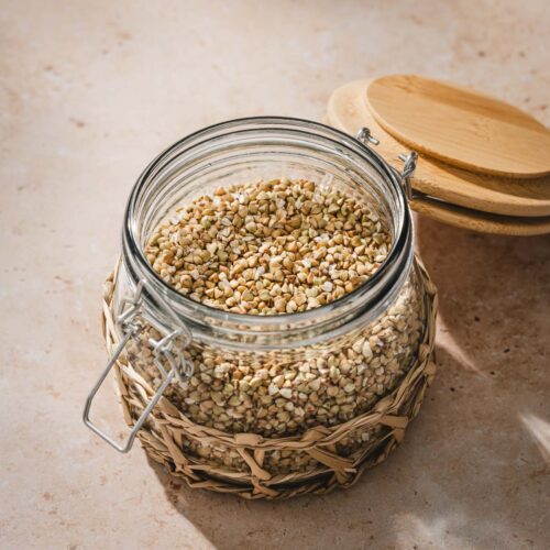 buckwheat groats in a jar