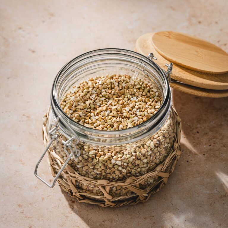 buckwheat groats in a jar