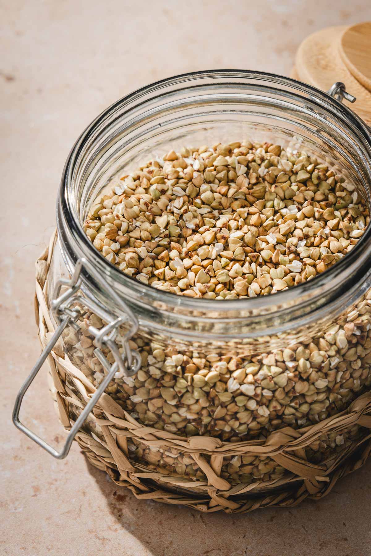 buckwheat groats in a jar