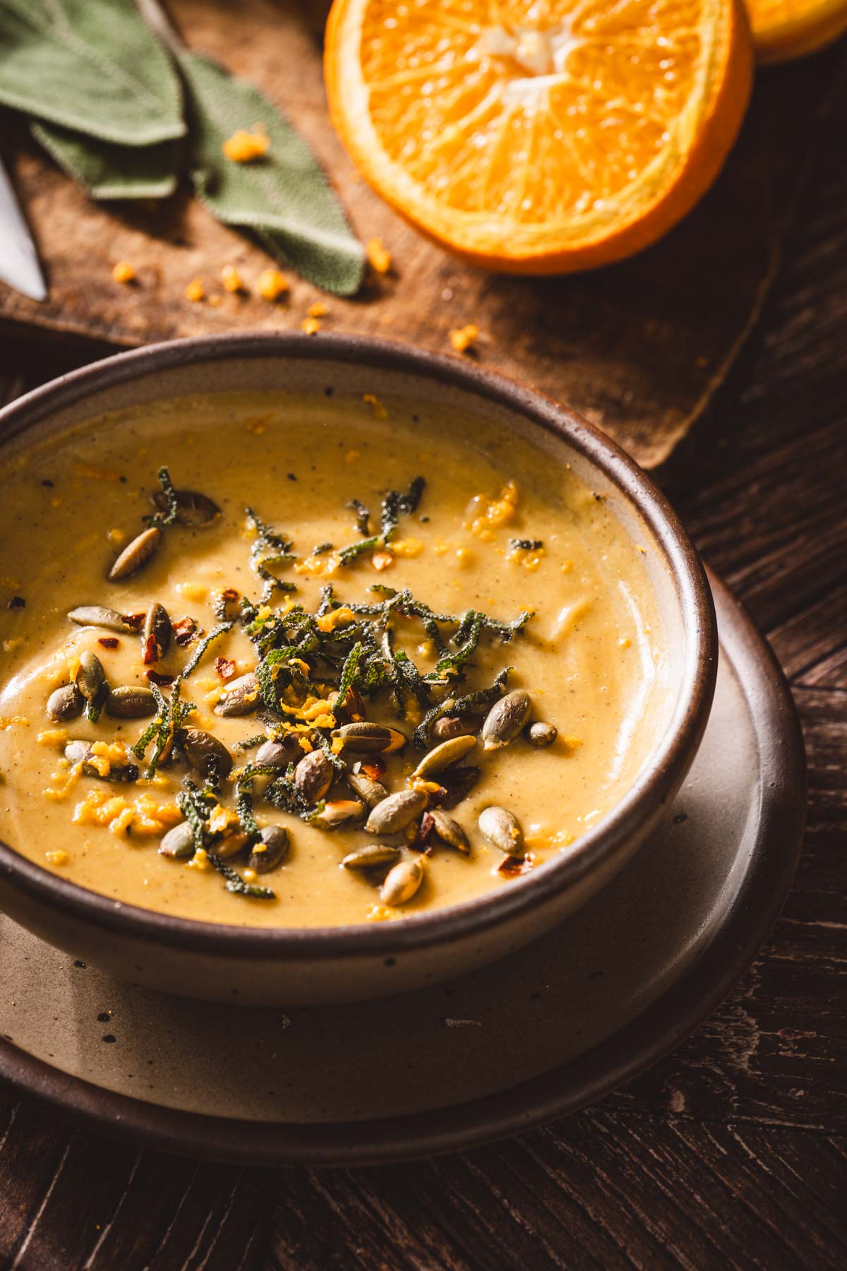 side view if the soup