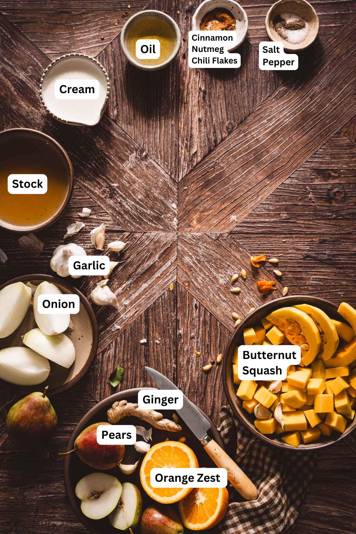 ing to make pear soup with name tags