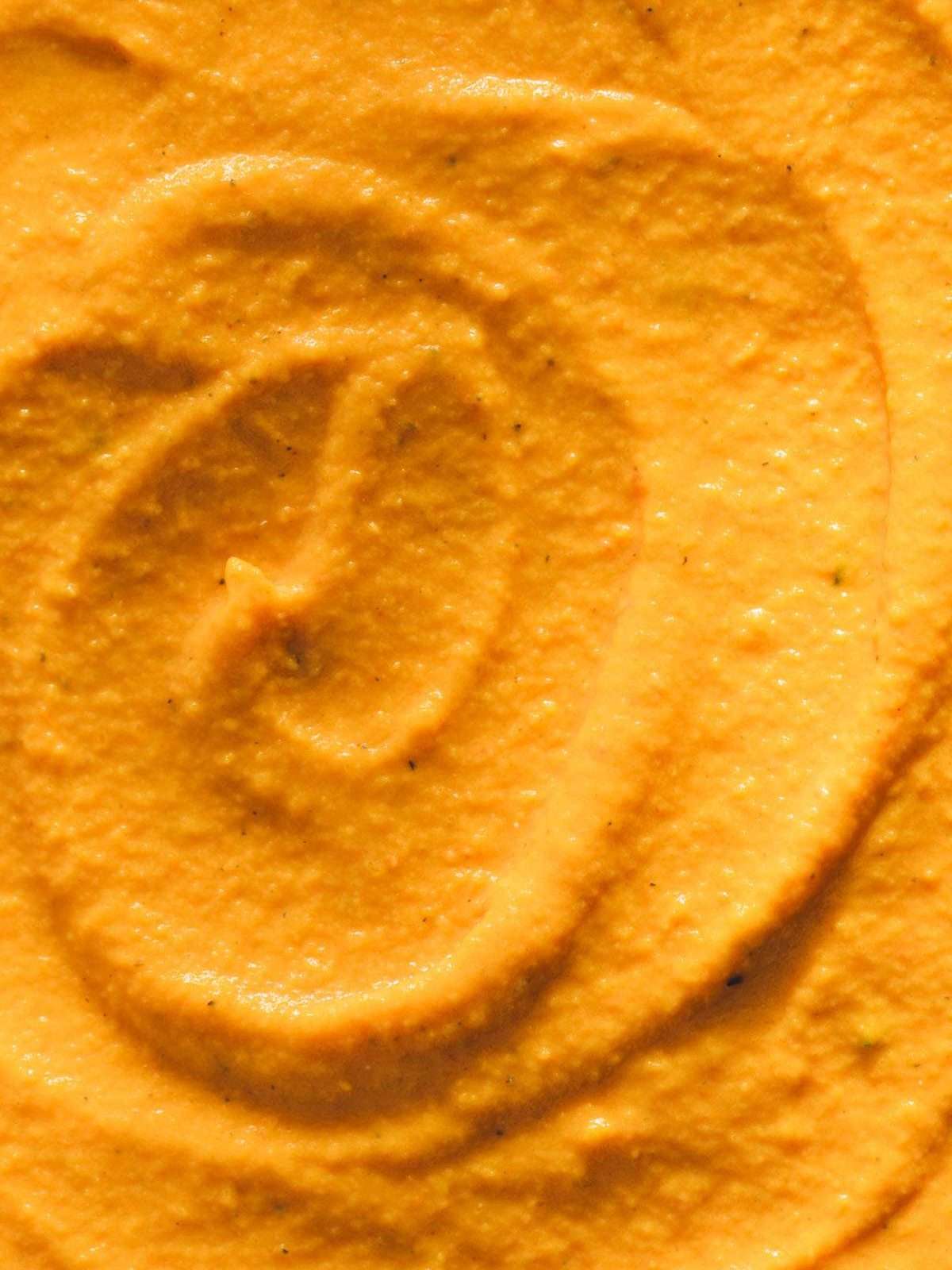 close up of butternut sauce