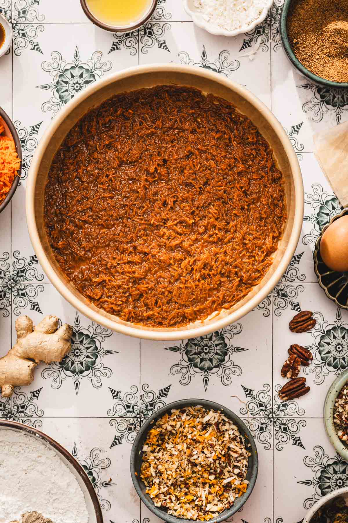 baking pan with the top layer