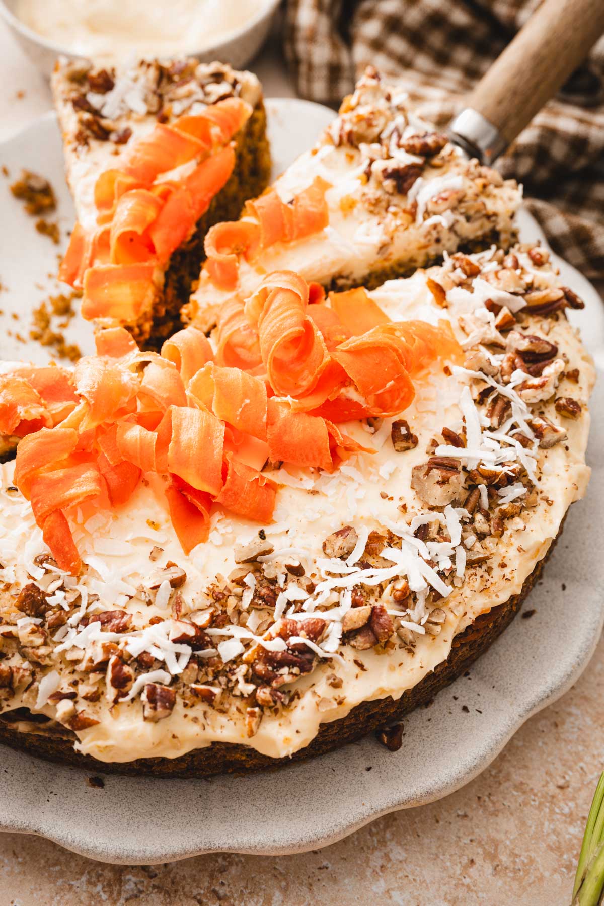 side view of a carrot cakee