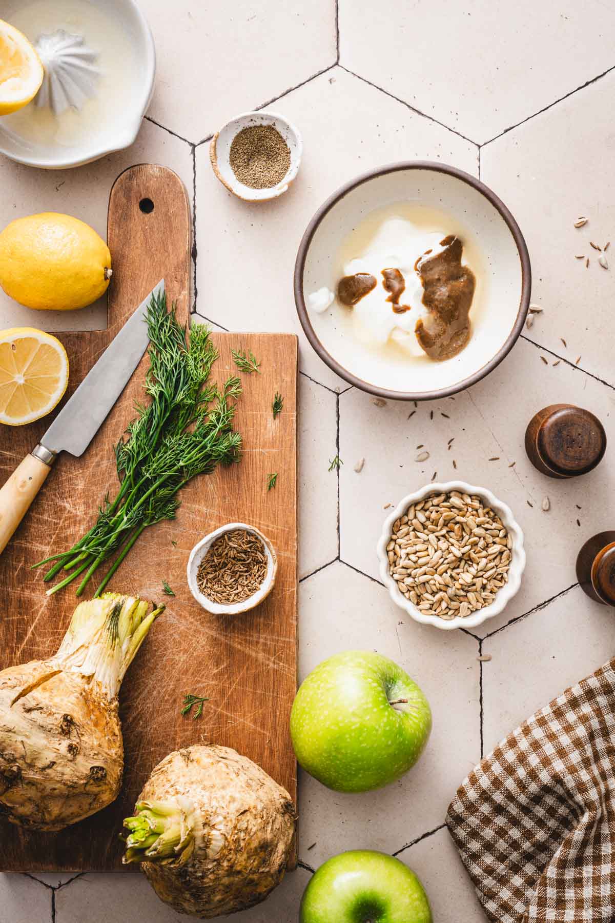 small bowl with the drssing ingredients
