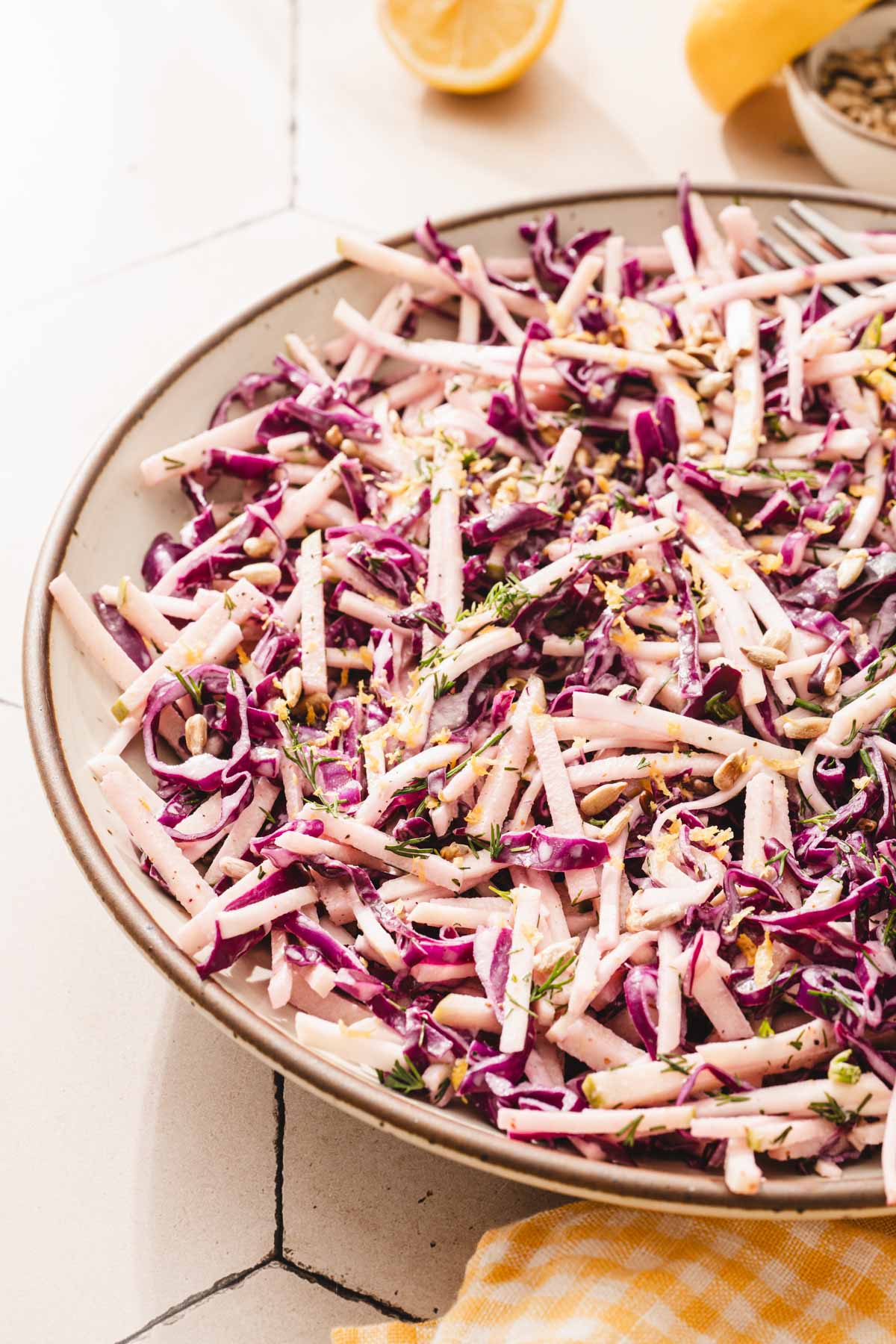 sid view of the bowl with salad