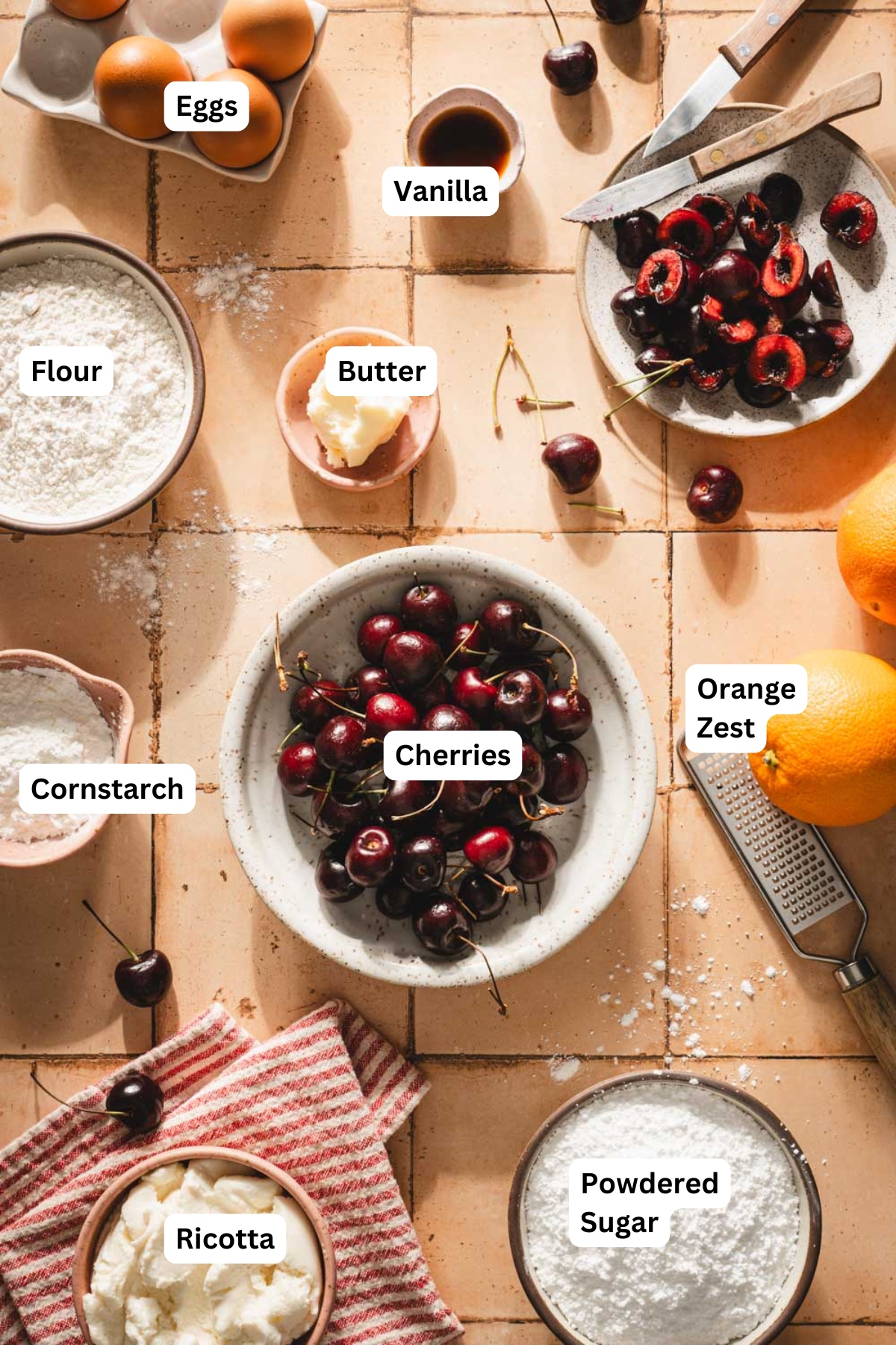 ing to make cherry cake with name tags