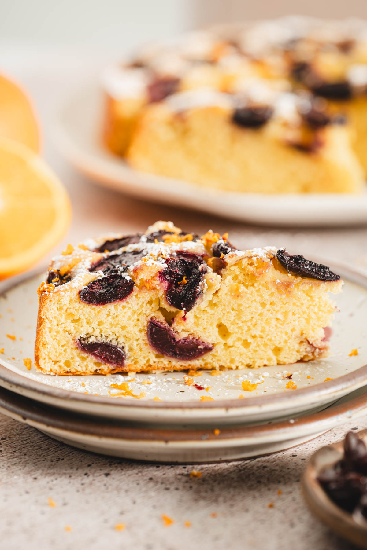 slice of cake on a plate