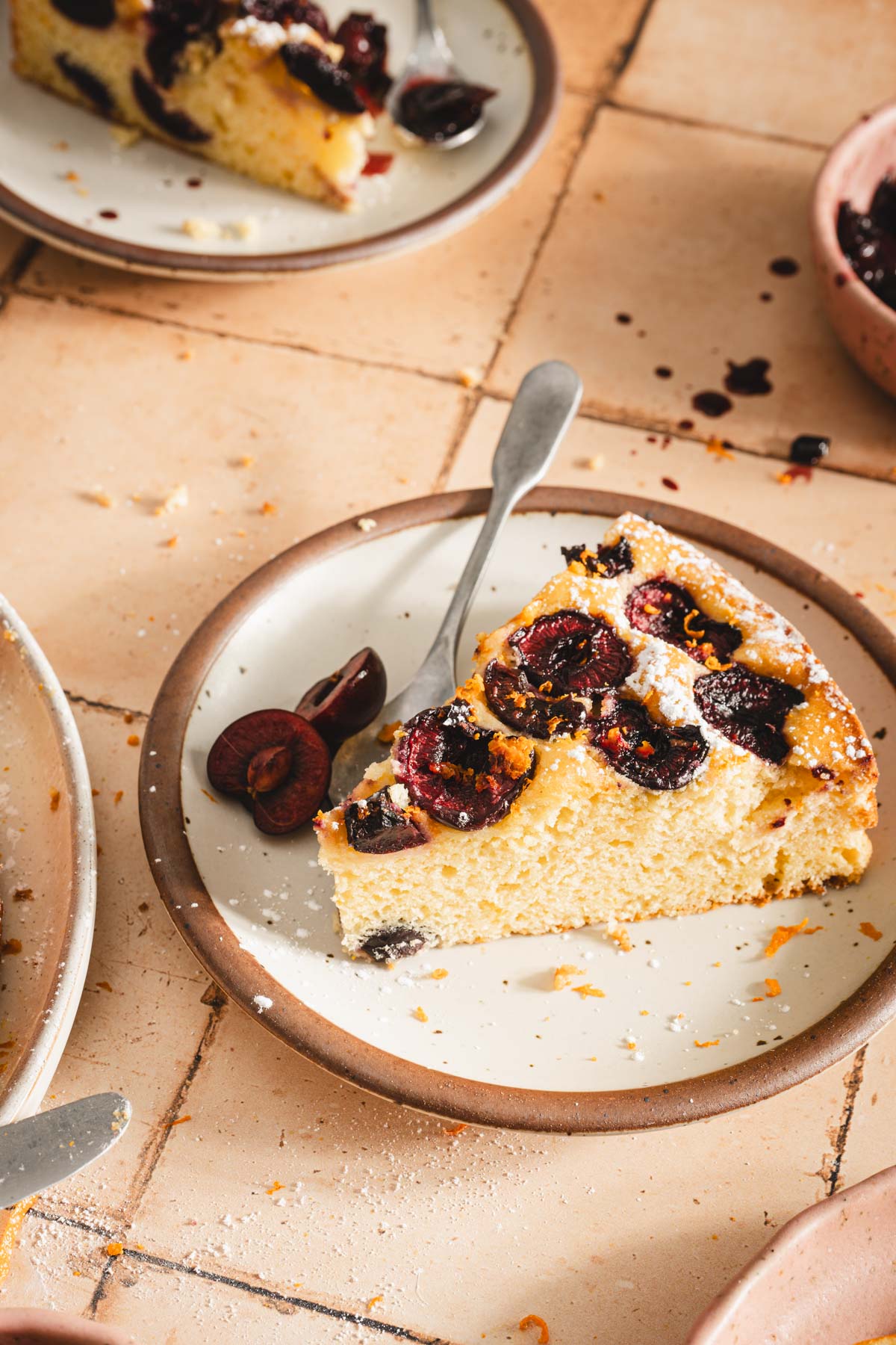 side view of cake slice