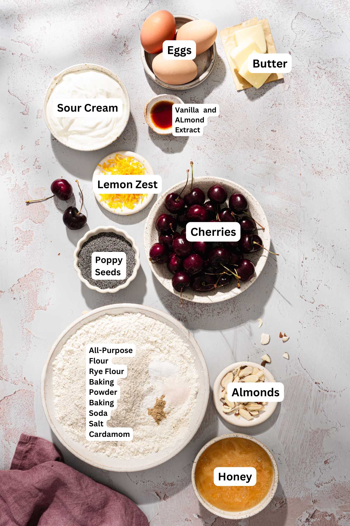 ing to make cherry bread with name tags