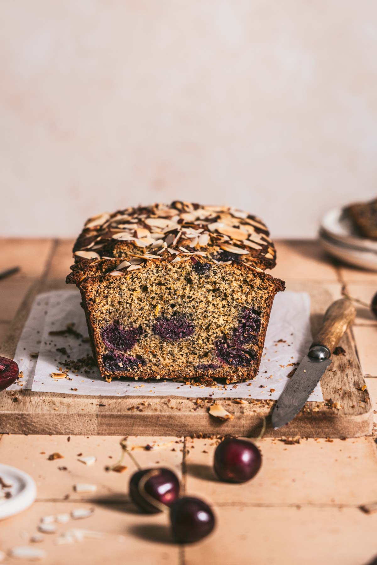 cherry bread, sliced