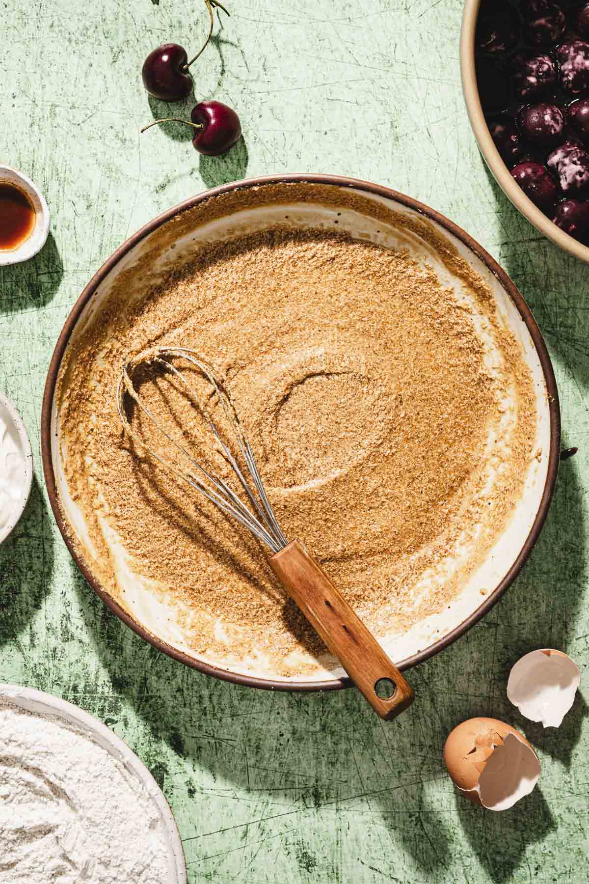 large bowl with wet batter