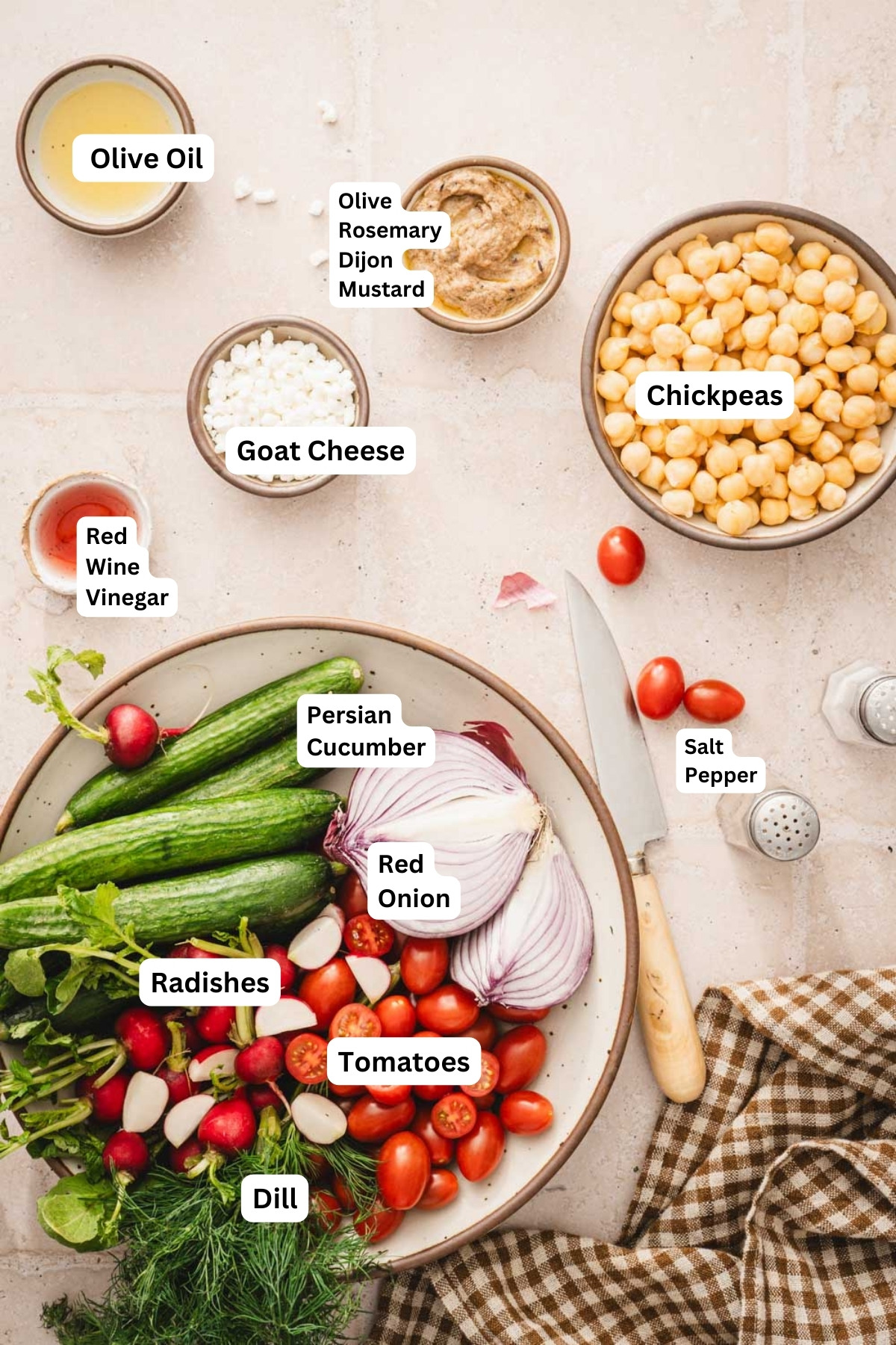 ing to make the salad with name tags