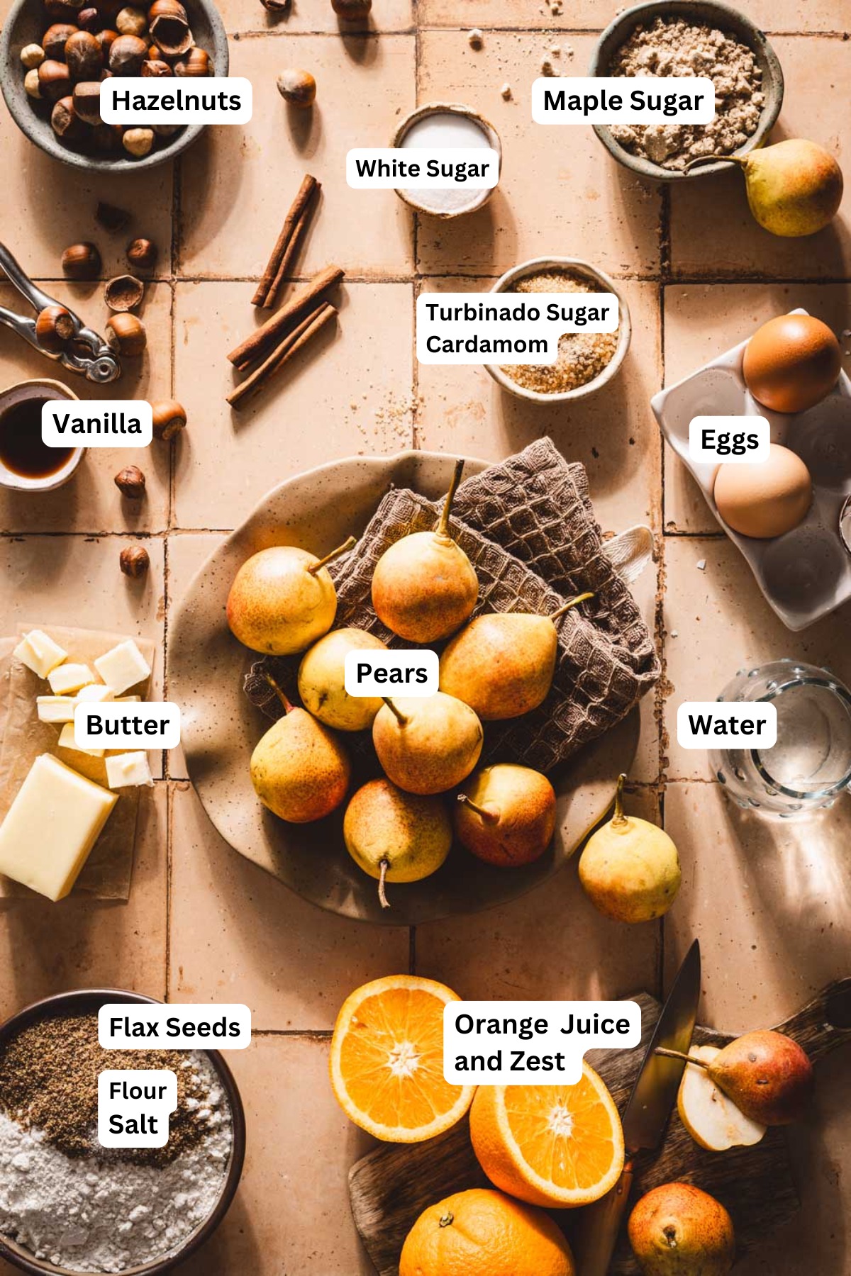 ing to make pear galette with name tags