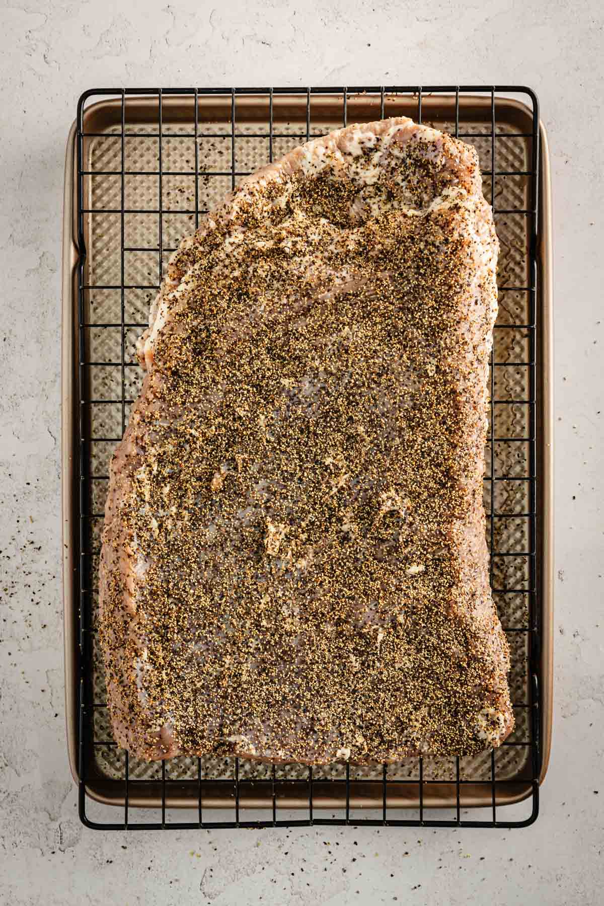 corned brisket seasoned