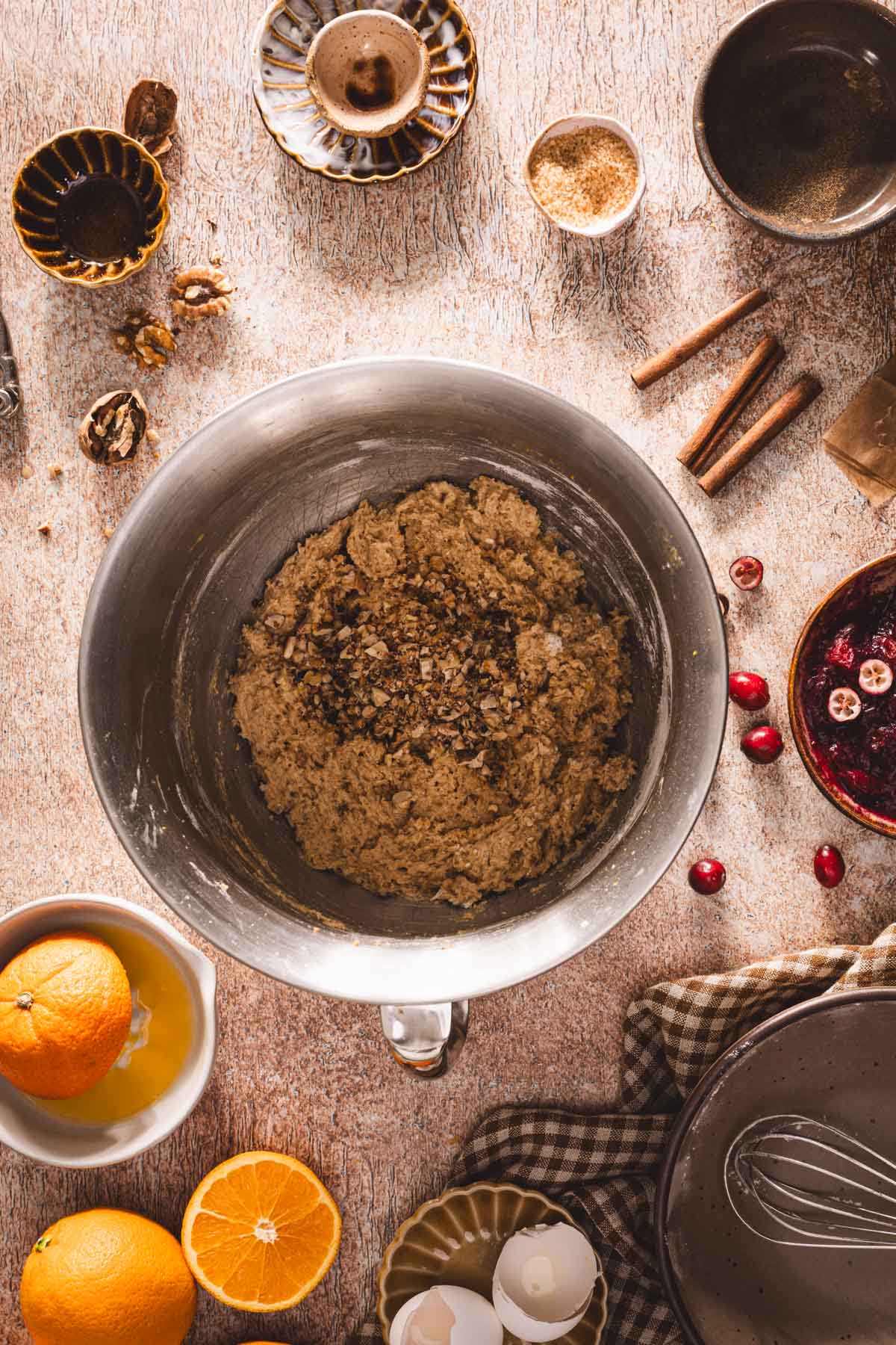 nuts added to the batter