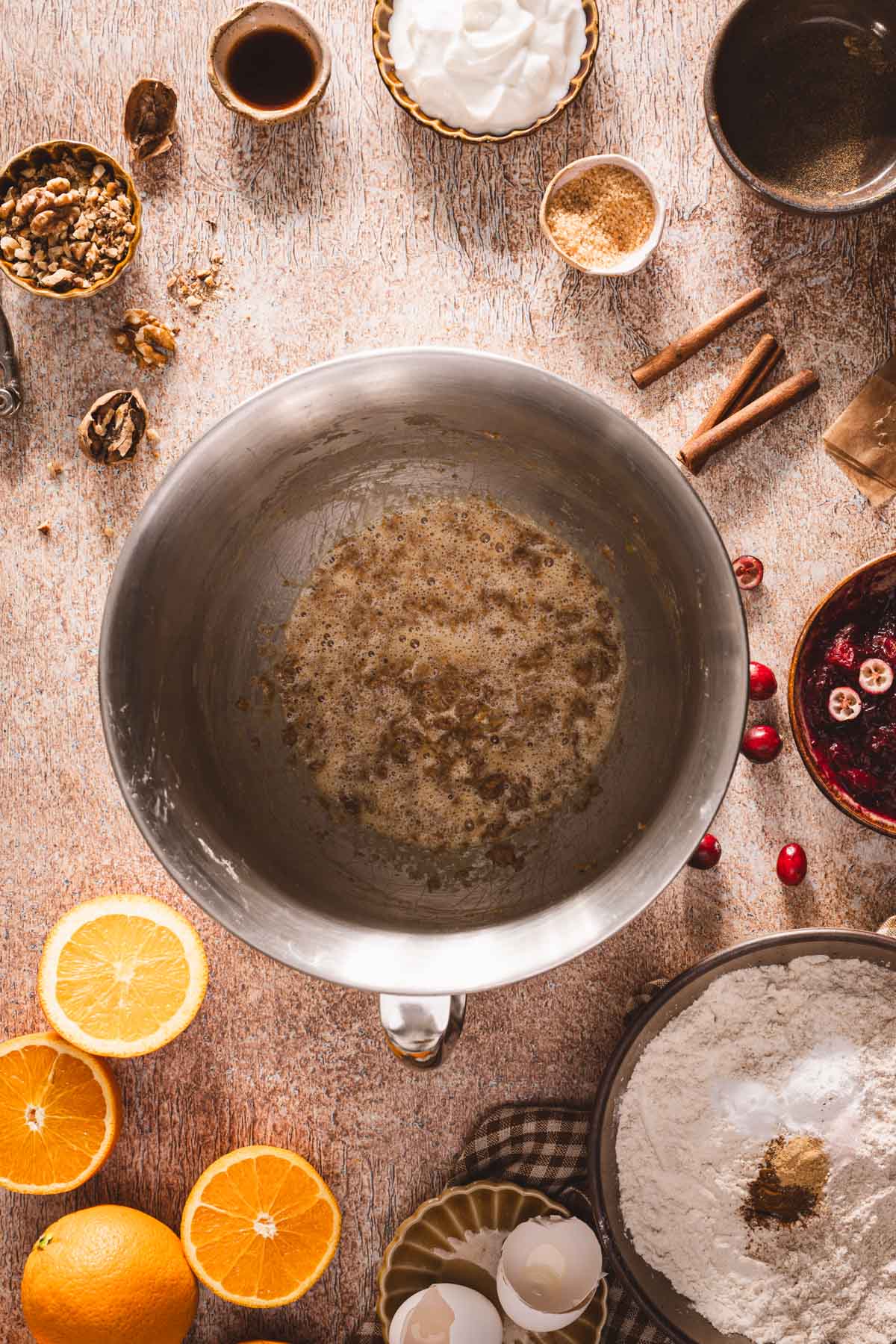bowl with wet ingredients