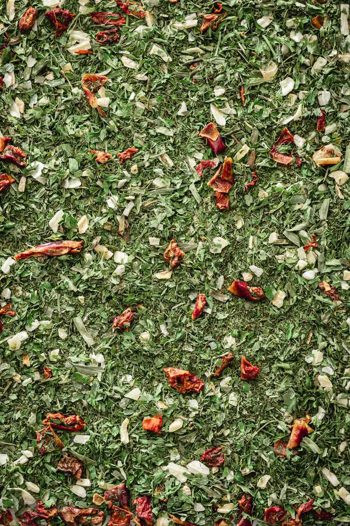 close up of the dill dip seasoning
