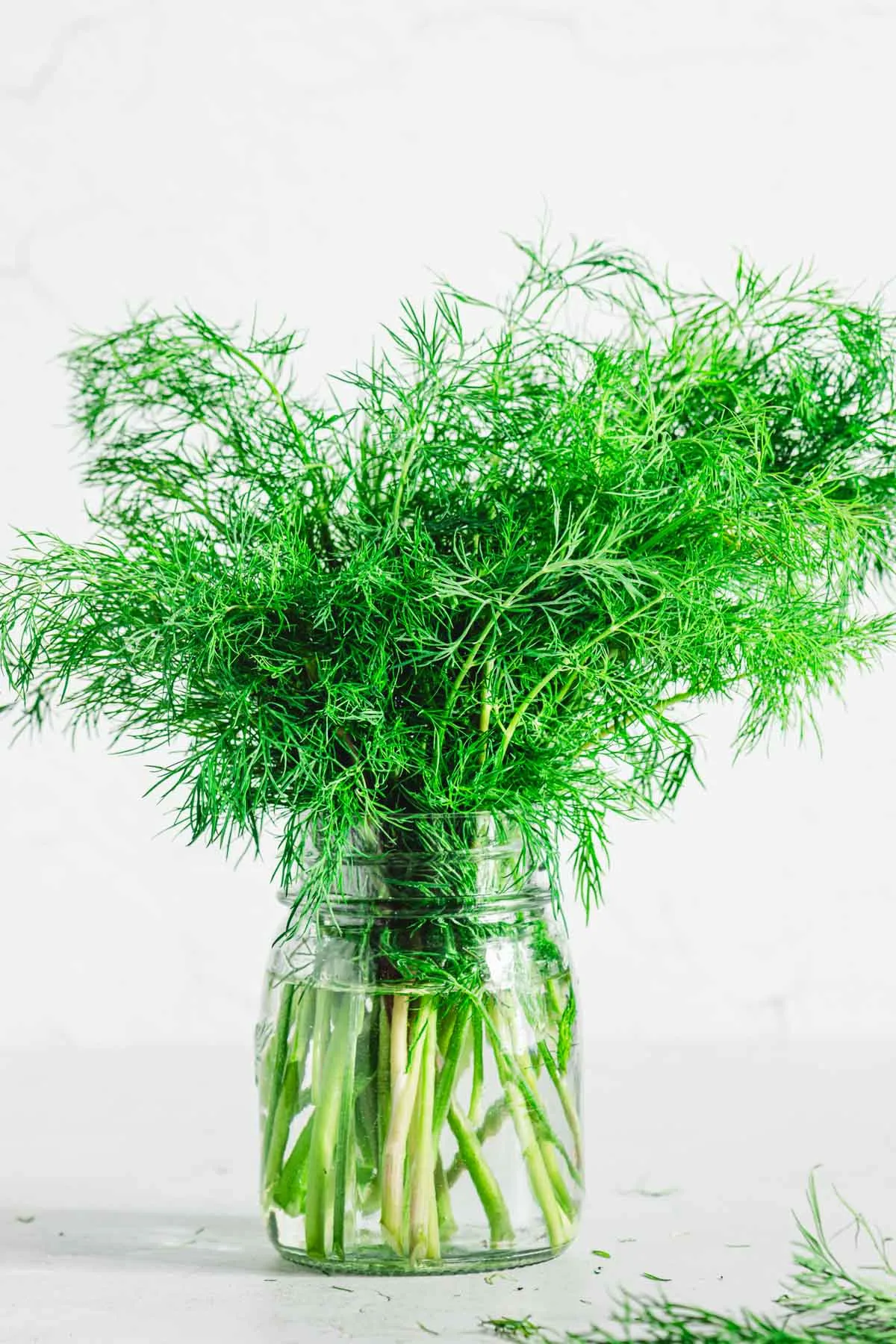 fresh dill in a glass jar