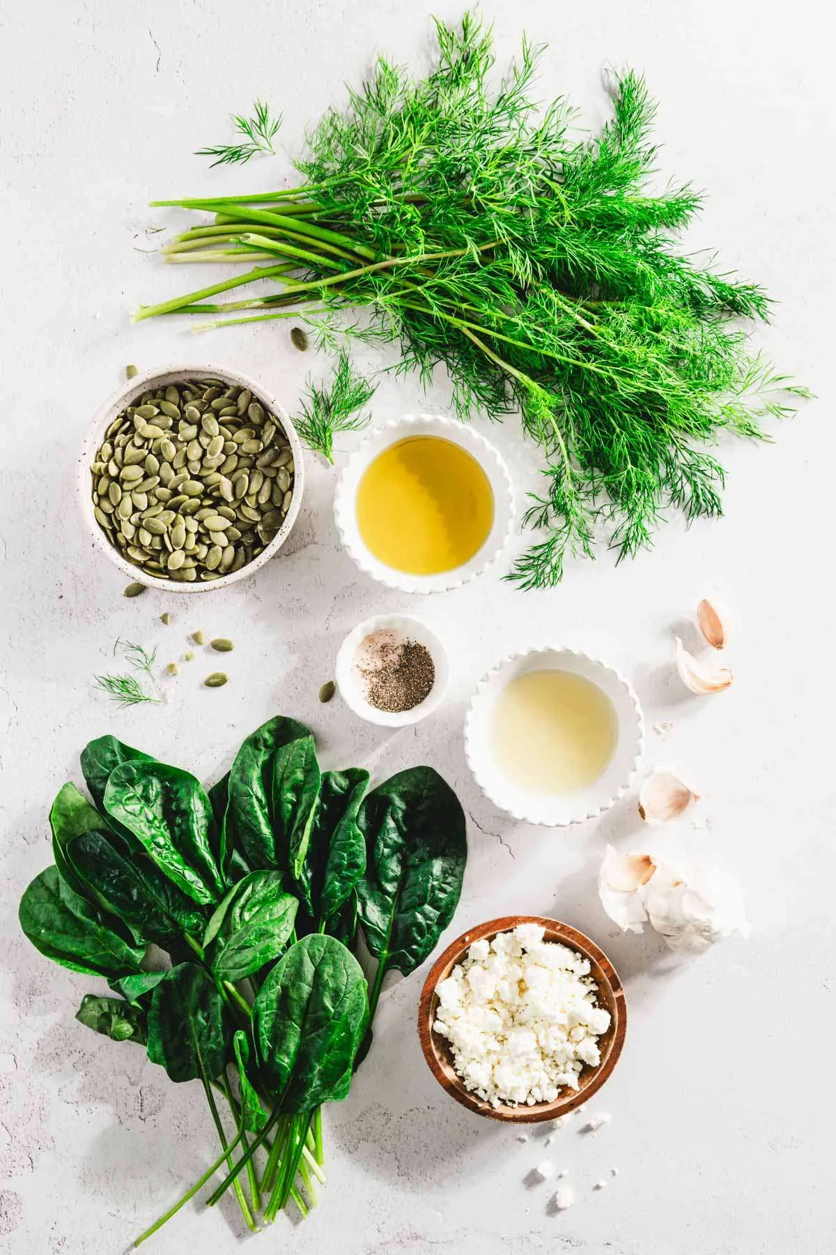 ingredients to make dill pesto